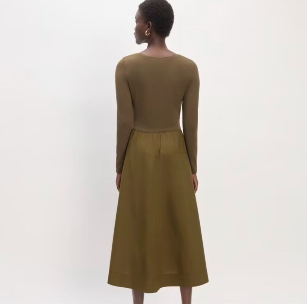 Everlane Olive Long Sleeve Dress - Picture 13 of 14